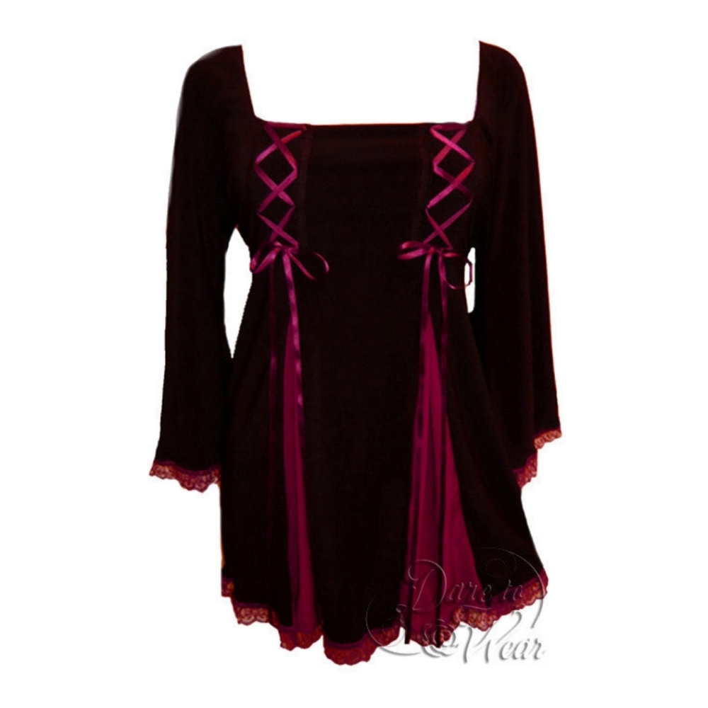 Dare Fashion 5X Gemini Princess Top in Burgundy LAST ONE!!!